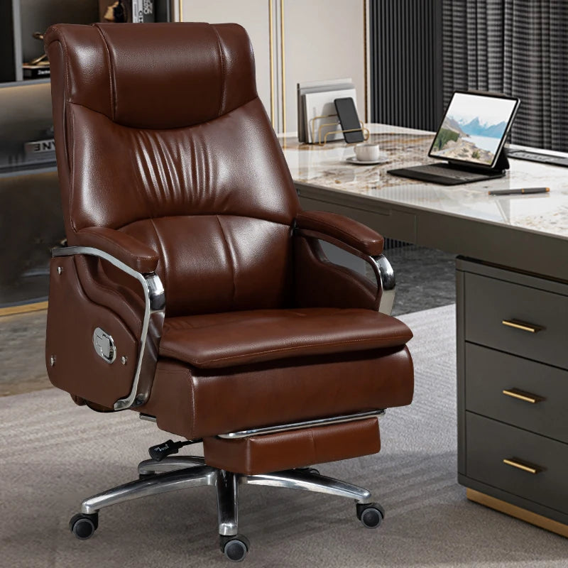 Modern Floor Massage Office Chair Recliner Leather Executive Fashion Working Chair Design Hand Silla De Oficina Office Furniture