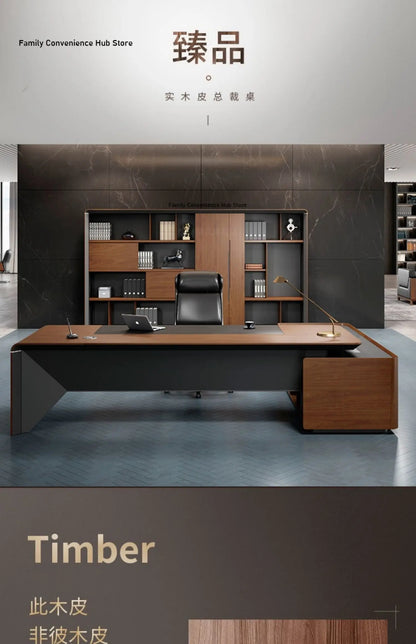 High-end Desk Boss Table President Table Simple Modern Desk Office Furniture Manager Table And Chair Combination