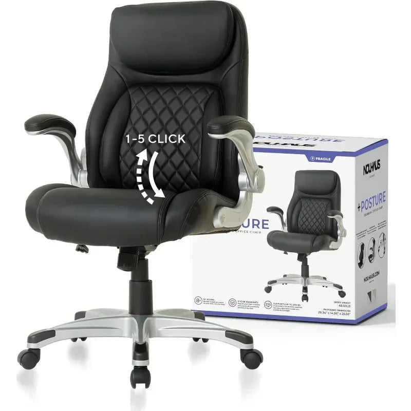Ergonomic PU Leather Office Chair