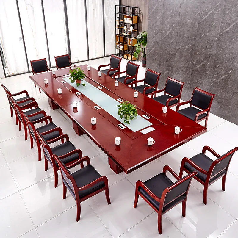 Modern simple rectangular conference table long table comprehensive business multiplayer conference table