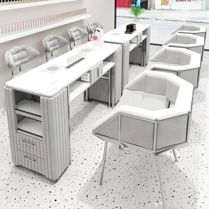 Manicure Table Japanese Marble Nail Desk Table Salon BeautyManicure Nails Professional Equipment Manicure Moveis Furniture
