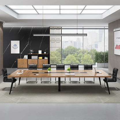Mesa de oficina conferencias Modern Simple Boardroom Conference Brown Color Wood Office Furniture Meeting Conference Table