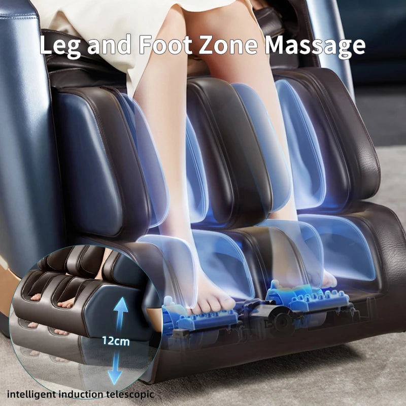 JKR Newest Massage Chair 3D Flexible Movement Extended SL Double Track Zero Gravity Full Body Airbag Wrapped Relaxation Sofa