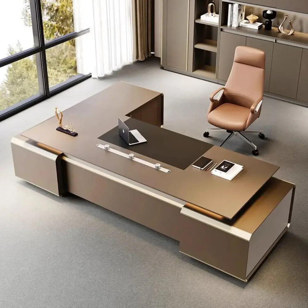 New boss office desk and chair combination simple modern office manager light luxury high-end class desk