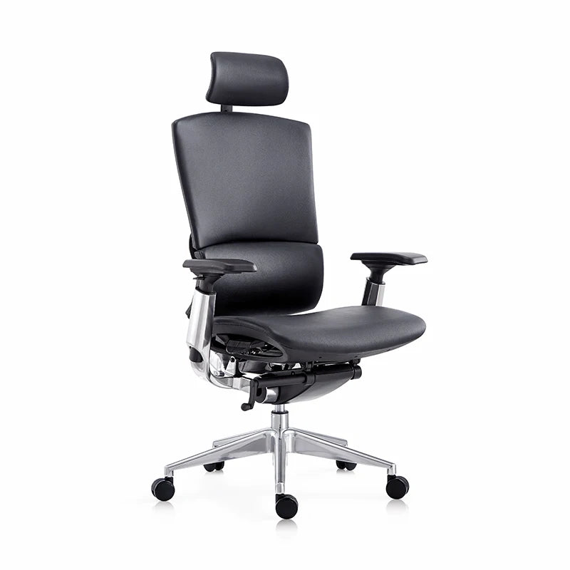 high end leather computer work chair commercial revolving guest furniture revolving pu leather office chair home seat