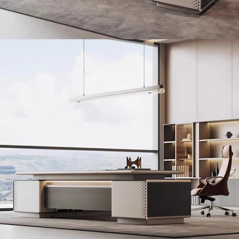 Office Desk Gaming Table Study Computer L Shape Lap Desk Executive Storage Reception Bureau Meuble Media Console Furniture