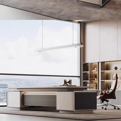 Office Desk Gaming Table Study Computer L Shape Lap Desk Executive Storage Reception Bureau Meuble Media Console Furniture