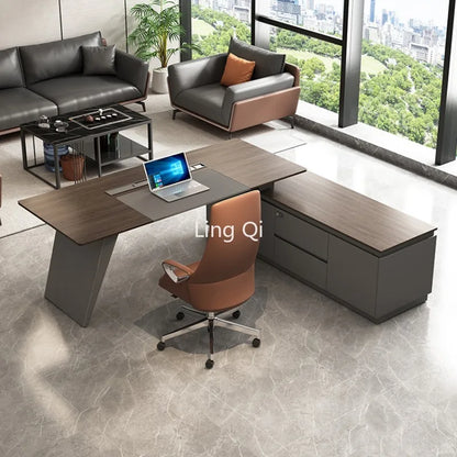 Table For Study Square Dressing Gaming Chair Office Desk Accessories Furniture L Shaped Automatic Computer Boss Tables Setup Tv