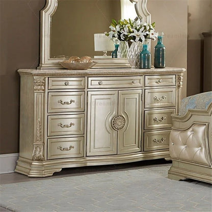 Italian Bedroom Set With Carving Royal Furniture Luxury Bed