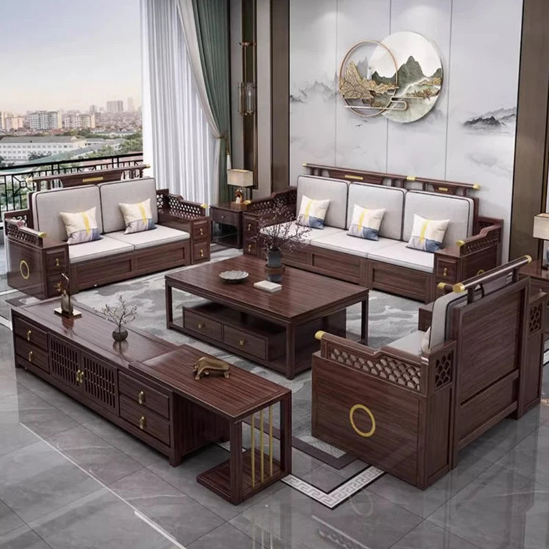 Wood Relaxing Fancy Sofas Living Room Modern Natural Ebony Reading Sofa Lounge Designer Divani Da Soggiorno Furniture Couch