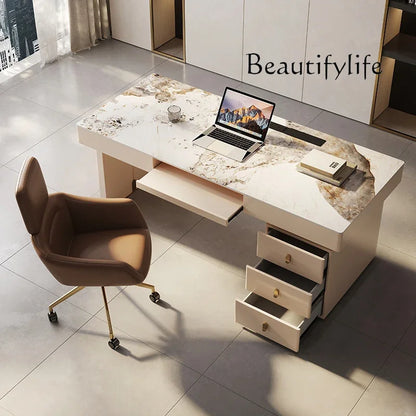 Slate desk light luxury style study office computer desk simple modern home Italian minimalist desk