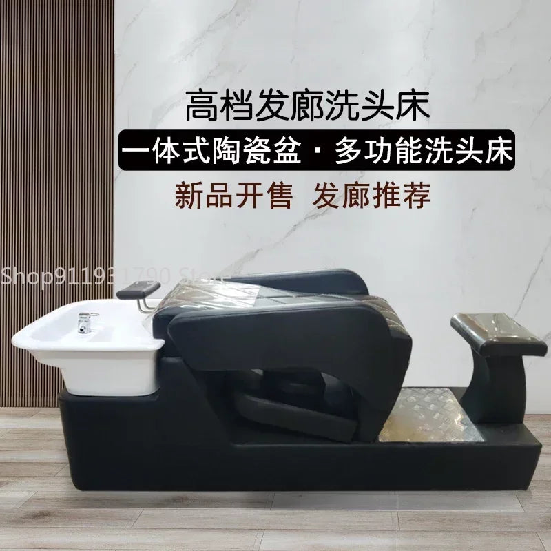 Massage Hair Washing Bed Head Spa Lounge Water Circulation Shampoo Chair Salon Adult Silla Peluqueria Salon Furniture MQ50XF