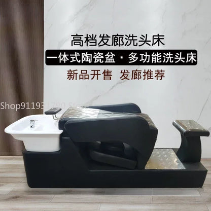 Massage Hair Washing Bed Head Spa Lounge Water Circulation Shampoo Chair Salon Adult Silla Peluqueria Salon Furniture MQ50XF