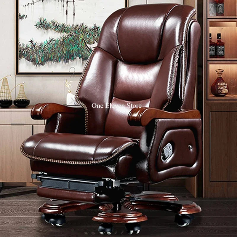 Writing Office Chair Recliner Leather Gaming Comfy Ergonomic Chairs Relaxing Individual Armchair Chaise De Bureaux Relax Pc