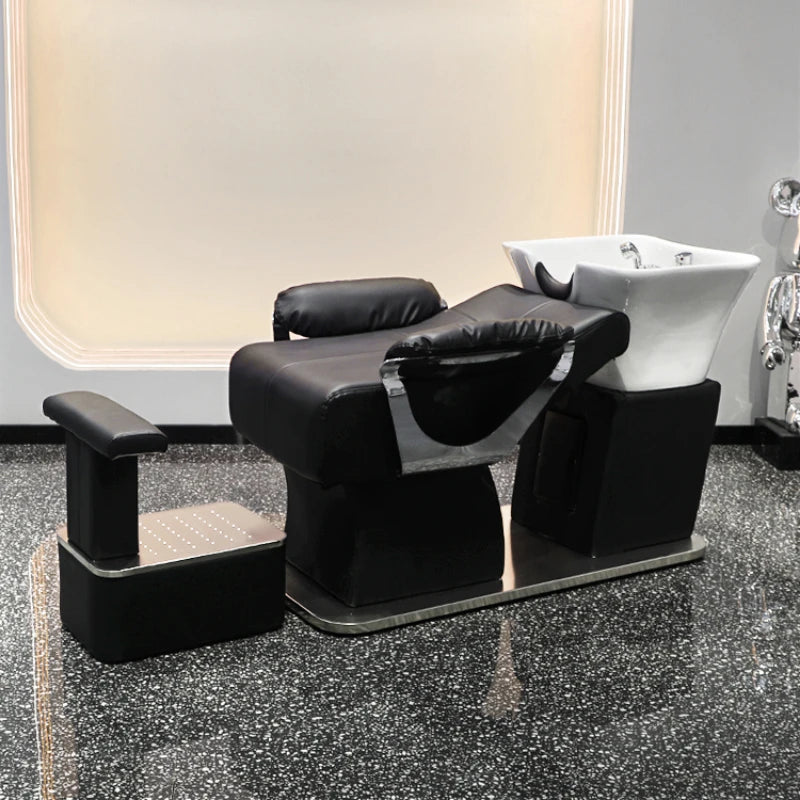 Cosmetic Chair Spa Hairdresser Salon Washbasin Beauty Chairs Reclining Headspa Massage Water Hair Machine Sedia Shampoo Bed