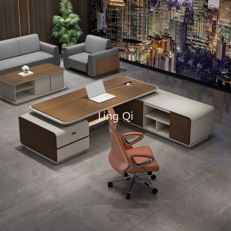 Multifunction Home Furniture Reception Desk Organizer Study Table Midi Corner Office Minimalist Auxiliary Computer Seating Low