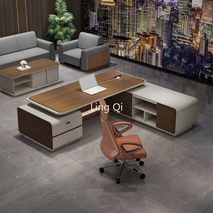 Multifunction Home Furniture Reception Desk Organizer Study Table Midi Corner Office Minimalist Auxiliary Computer Seating Low