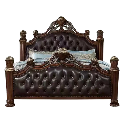 Luxury Nordic Bed Multifonction King Size Aesthetic Sleeping French Bed Lounge Wooden Modern Cama Matrimonial Bedroom Furniture