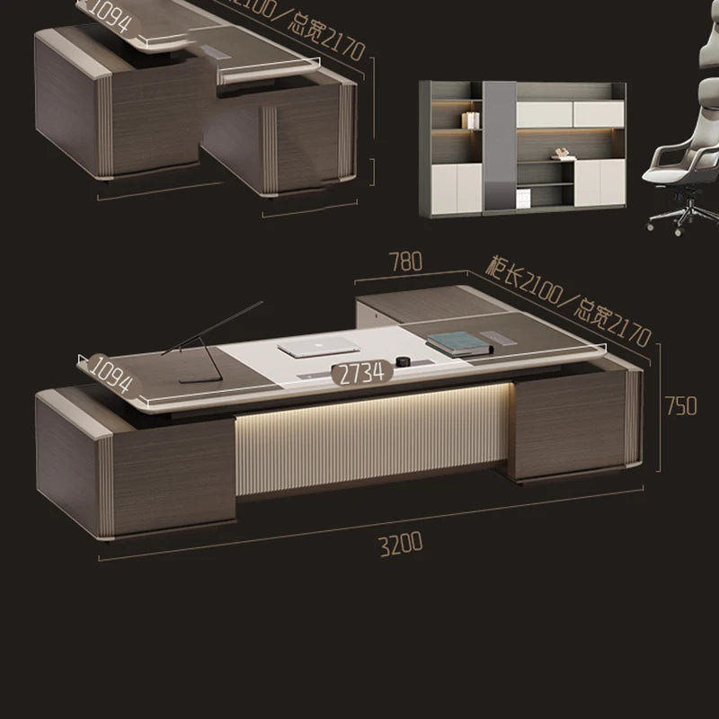Office Desk Computer Bureau Gaming Desktops Study Tables Monitor Conference Workflow Modern Tavolo Da Lavoro Home Furniture