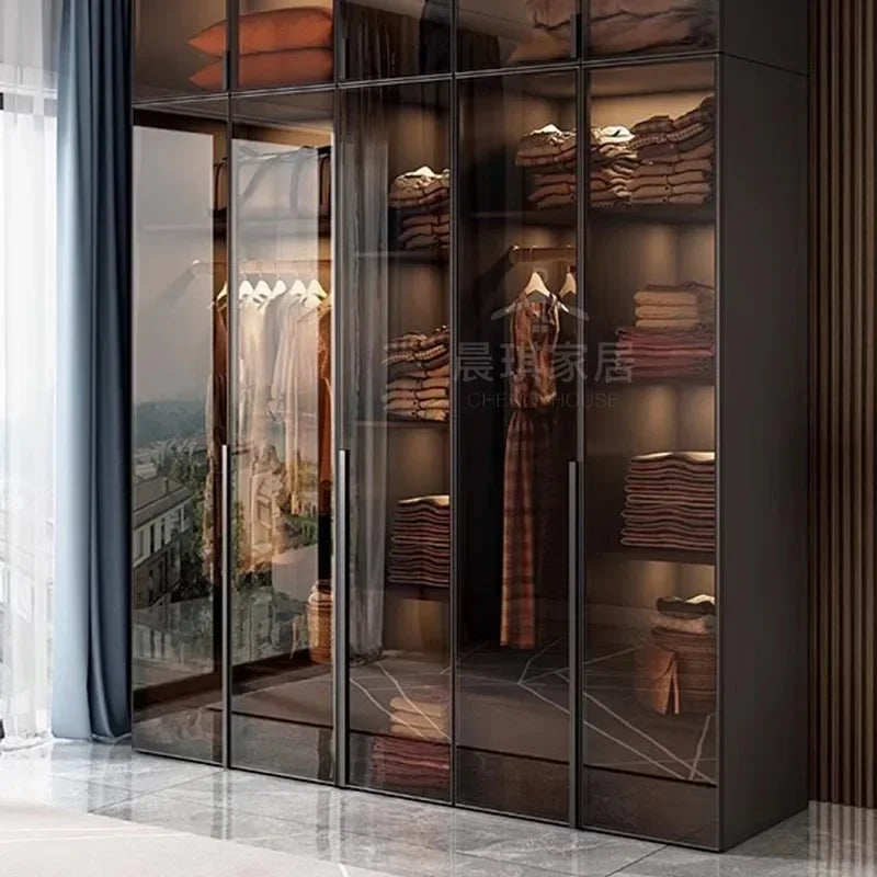 Black Modern Luxury Wardrobe – Stylish Storage for Children&