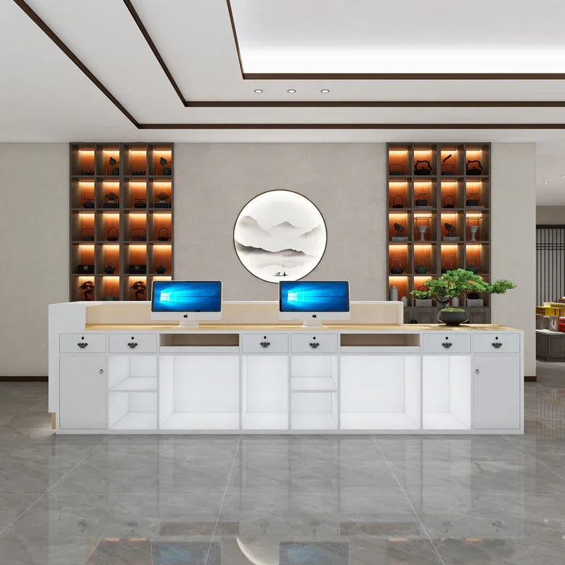 Luxury Futuristic Reception Desks for Beauty Salons, Offices, and Churches