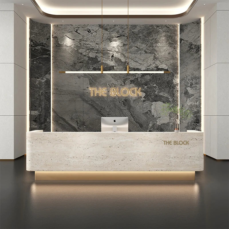 Executive Office Furniture—Reception Desk and Counter Table