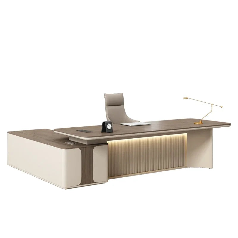 Modern President Office Desks Simple Manager Supplies Luxury L Shaped Computer Desk European Legs Mesa De Escritorio Furniture