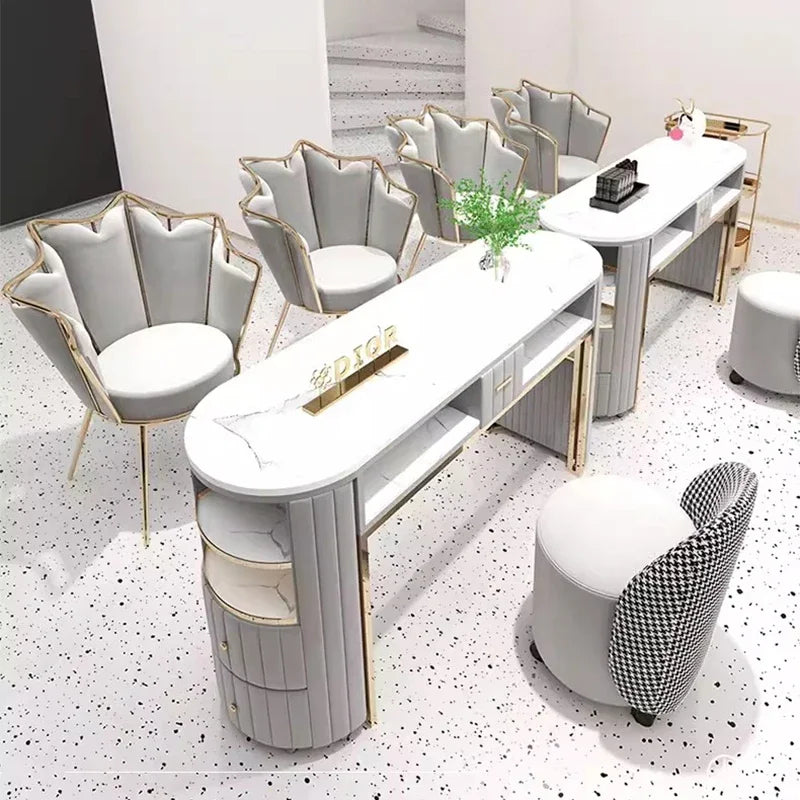 Nail Table for Nail Salon Manicure Tables Professional Hair Furniture Coffee Makeup Storage Organizer Tech Supplies Desk Beauty