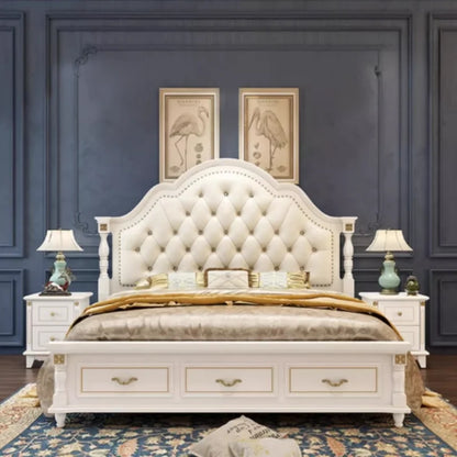Unique Queen Frame Double Bed Simple Luxury Wooden Hotel King Size Double Bed Nordic Modern Letto Matrimoniale Bedroom Furniture