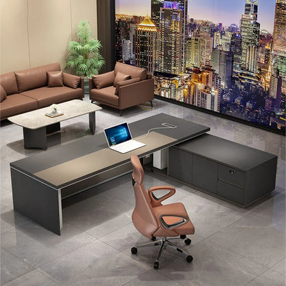 Luxury Modern Office Desks Workstation Storage Computer L Shaped Office Table Drawers Scrivania Con Cassetti Home Furnitures