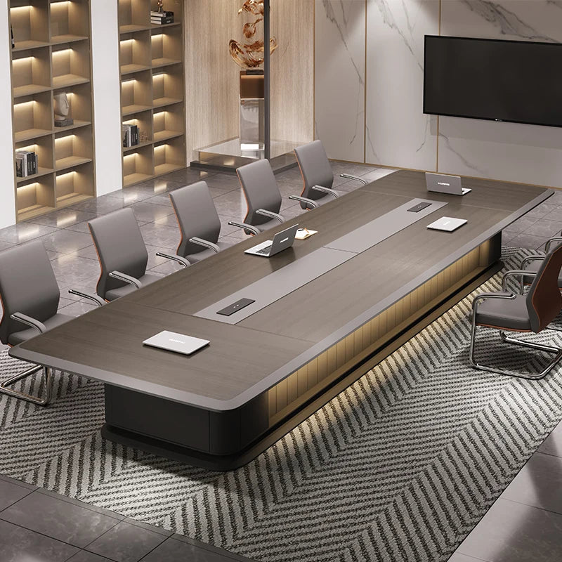 Large conference long table, simple modern conference room, negotiation table, high-end light luxury conference, painted furnitu
