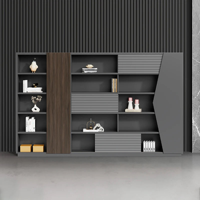 Doors Open Filing Cabinet Wooded Italian Storage Display Office Cupboards Stand Rangement Armoires De Salon Modular Furniture