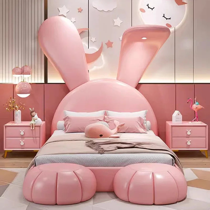 Modern Girls Bed Tatami Design Bedroom Queen King Size Children Bed Princess Sleeping Safe Letto Matrimoniale Unique Furniture