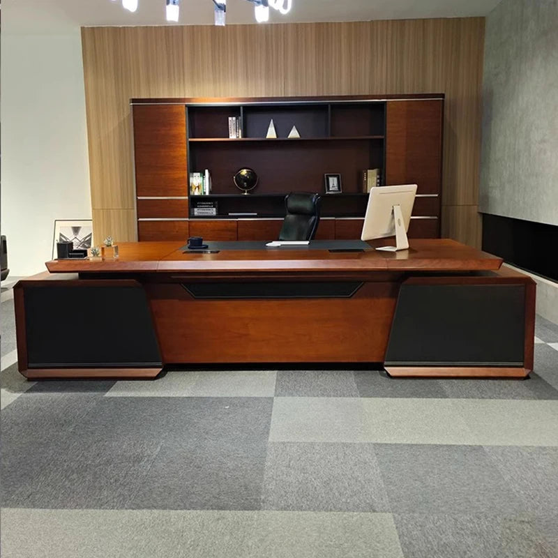 Luxury gaming desk, computer desk with filing cabinets