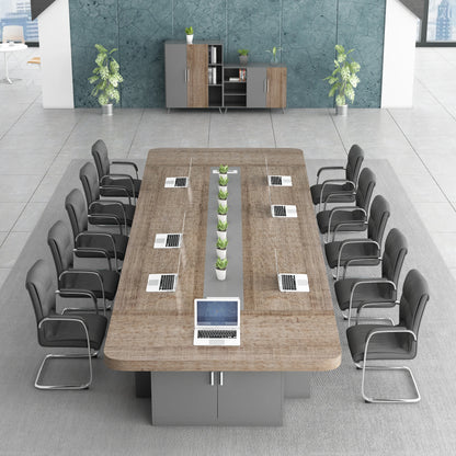 Modern Long Conference Table &amp; Chairs for 8 people