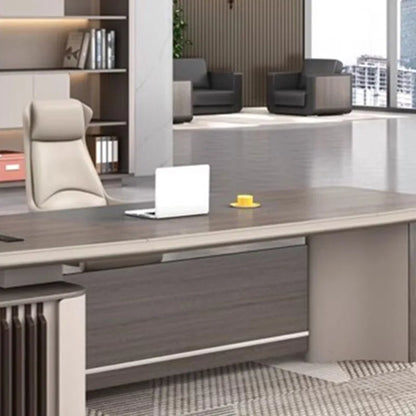 Luxury Wooden L-Shaped Executive Desk