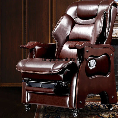 Leather Pedicure Ofice Chair Luxury Ergonomic Computer Floor Ofice Chair Lazy Rolling Armchair Sedia Ergonomica Rome Furniture