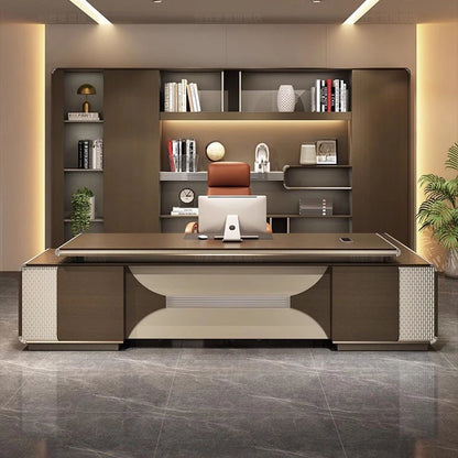 Executive Monitor Office Desks Design Modern Storage Work Computer Office Table Drawers Scrivania Con Cassetti Furnitures
