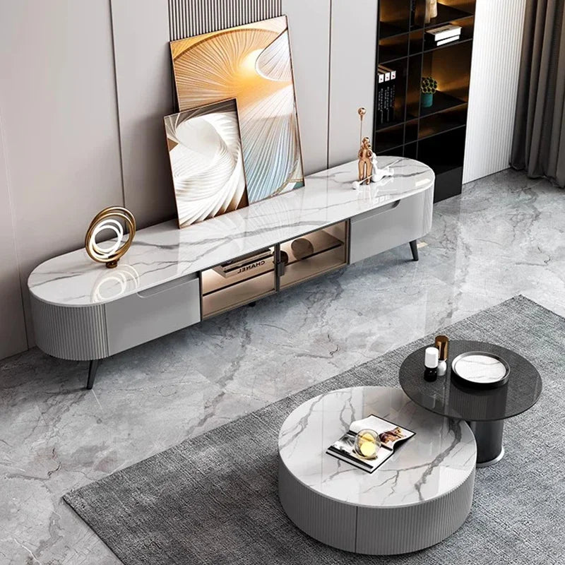 Furniture Tv Salon Unit Cabinet Modern Console Floor Stand Fire Place Stands Nordic Living Casa Arredo Lowboard Drawer Table