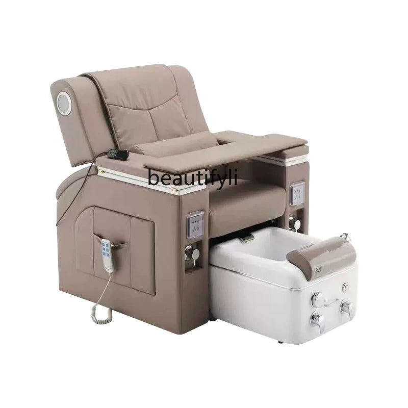 Manicure sofa Multifunctional foot chair  foot bath  massage reclining chair  eyelash beauty salon  embroidery bed
