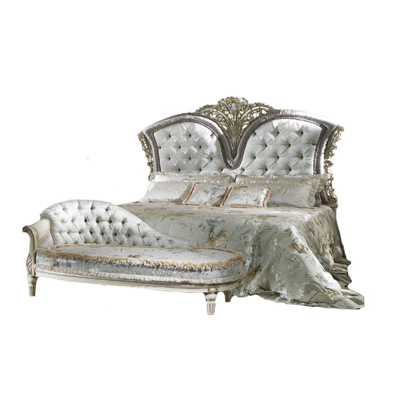 Solid wood bed Italian double bed villa high-end custom 1.8 m bedroom