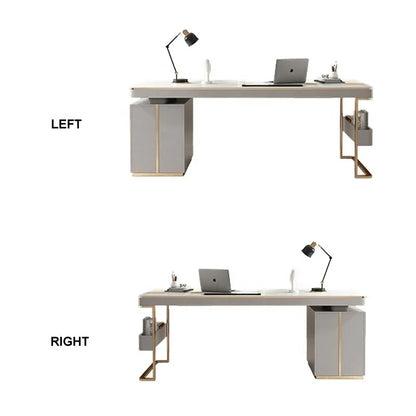 Modern Luxury Bespoke Office Table with Drawers – Custom Size for Workspace