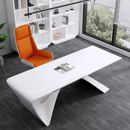White Computer School Desk Organizer Gaming Workstation Reception Desks Work Writing Mesas De Computador Luxury Furniture