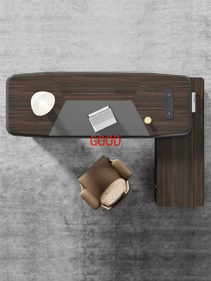 Modern Luxury Boss Office Desk Chairman Room President Table Paint Study Work Computer Writing Desk Mesa Office Furniture KMOD