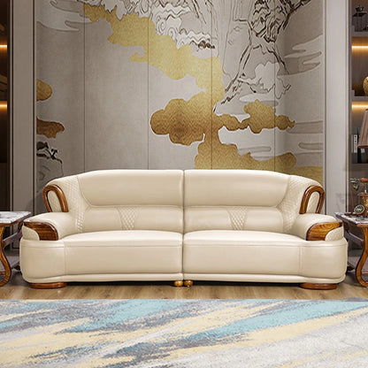 Luxury Villa Sofa Wood Green High End Apartment Sofa European Large Sillon Relax Reclinable Para Salon Living Room Furniture