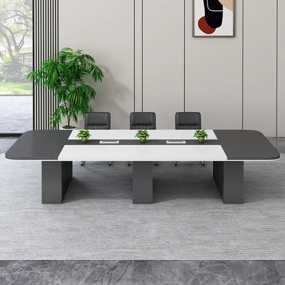 Modern luxury conference table—10-seater MDF design for office use