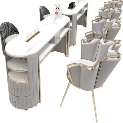 Luxury Manicure Modern Nail Tables Professional Beauty White Drawer Nail Tables Living Room Mesa Manicura Salon Furniture
