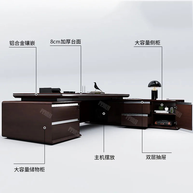 Modern Office Storage Executive Setup Work Laptop Student Desk Workbench Escritorios De Ordenador Office Desk Table Furniture
