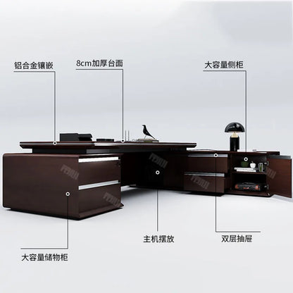Modern Office Storage Executive Setup Work Laptop Student Desk Workbench Escritorios De Ordenador Office Desk Table Furniture