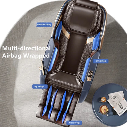 JKR Newest Massage Chair 3D Flexible Movement Extended SL Double Track Zero Gravity Full Body Airbag Wrapped Relaxation Sofa